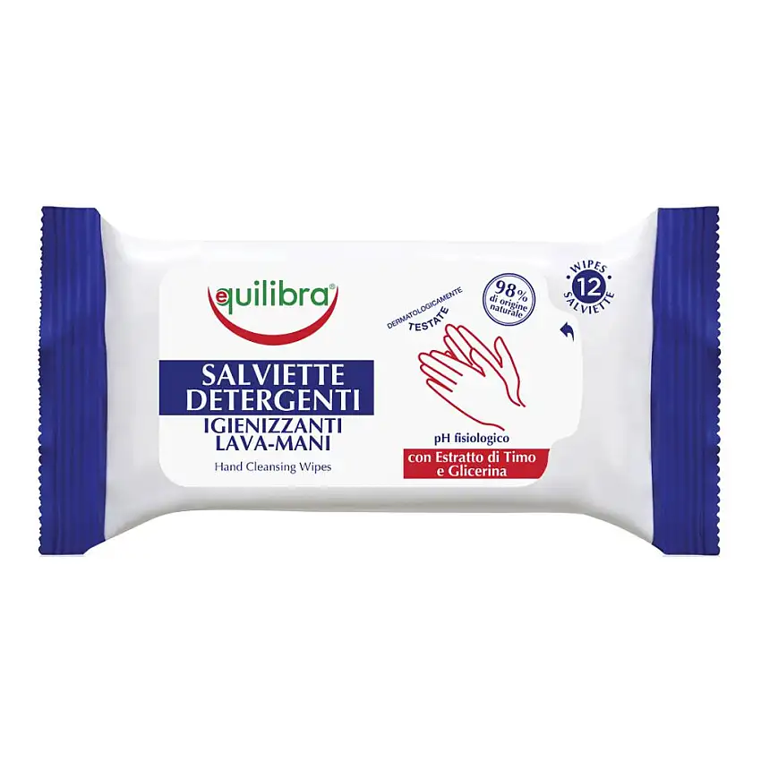 SALVIETTE DETERGENTI IGIENIZZANTI 12 PEZZI