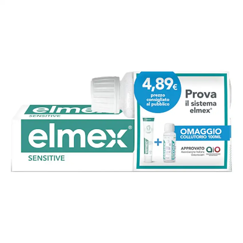 ELMEX SENSITIVE SPECIAL PACK 1 DENTIFRICIO ELMEX SENSITIVE 100 ML + 1 COLLUTORIO ELMEX SENSITIVE 100 ML IN OMAGGIO