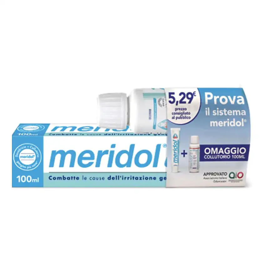 MERIDOL SPECIAL PACK 1 DENTIFRICIO MERIDOL 100 ML + 1 COLLUTORIO MERIDOL 100 ML IN OMAGGIO