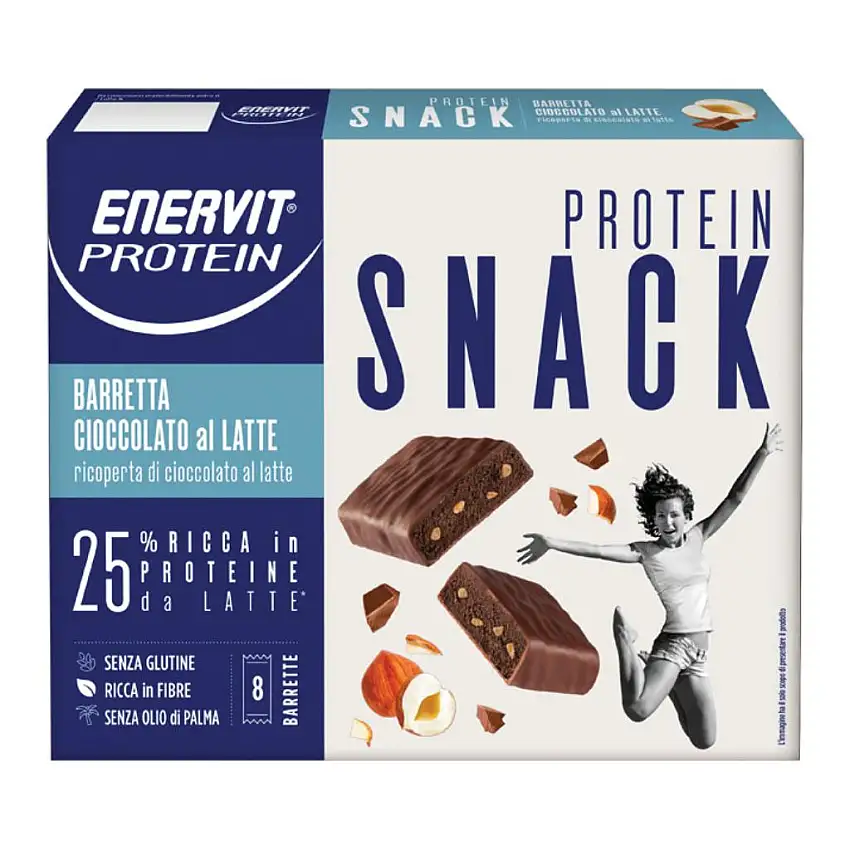 ENERVIT PROTEIN SNACK CIOCCOLATO LATTE 8 BARRETTE 27 G