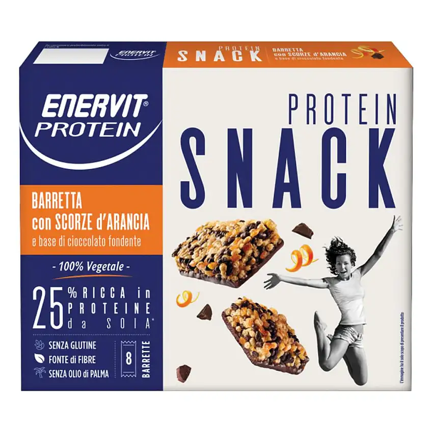 ENERVIT PROTEIN SNACK SCORZE ARANCIA VEGETALE 8 BARRETTE 27 G