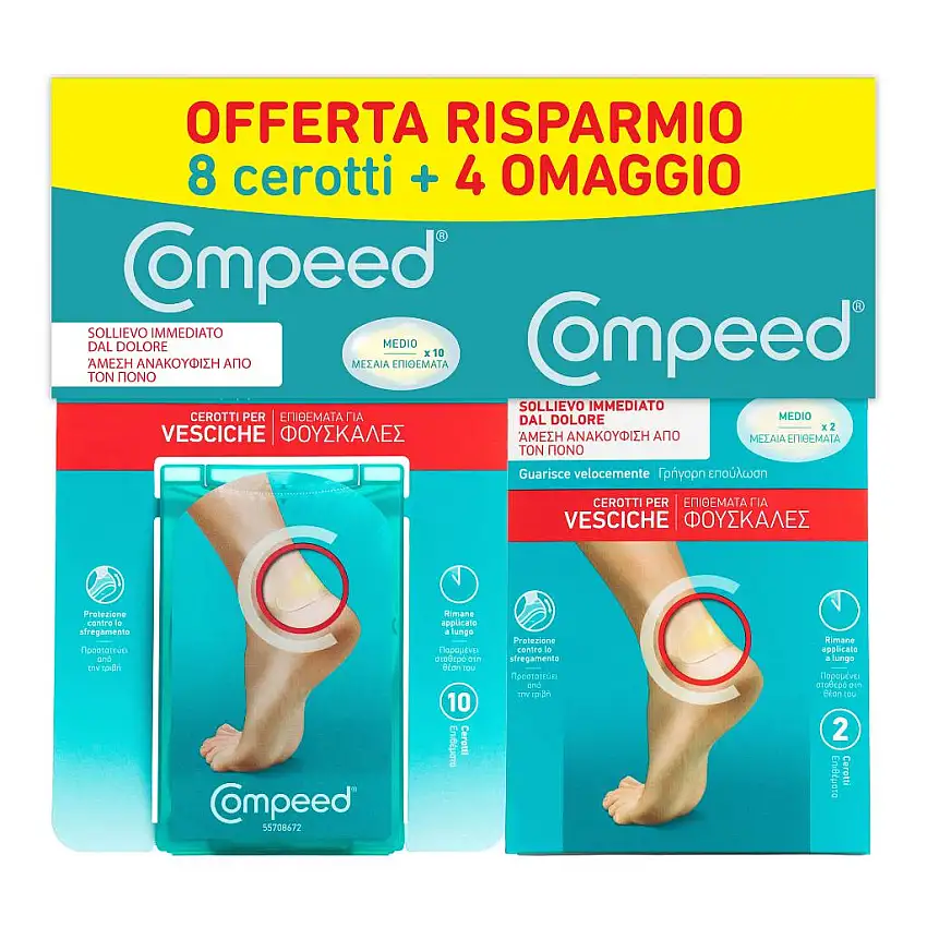 COMPEED CEROTTO VESCICHE MEDIO 10 PEZZI PROMO