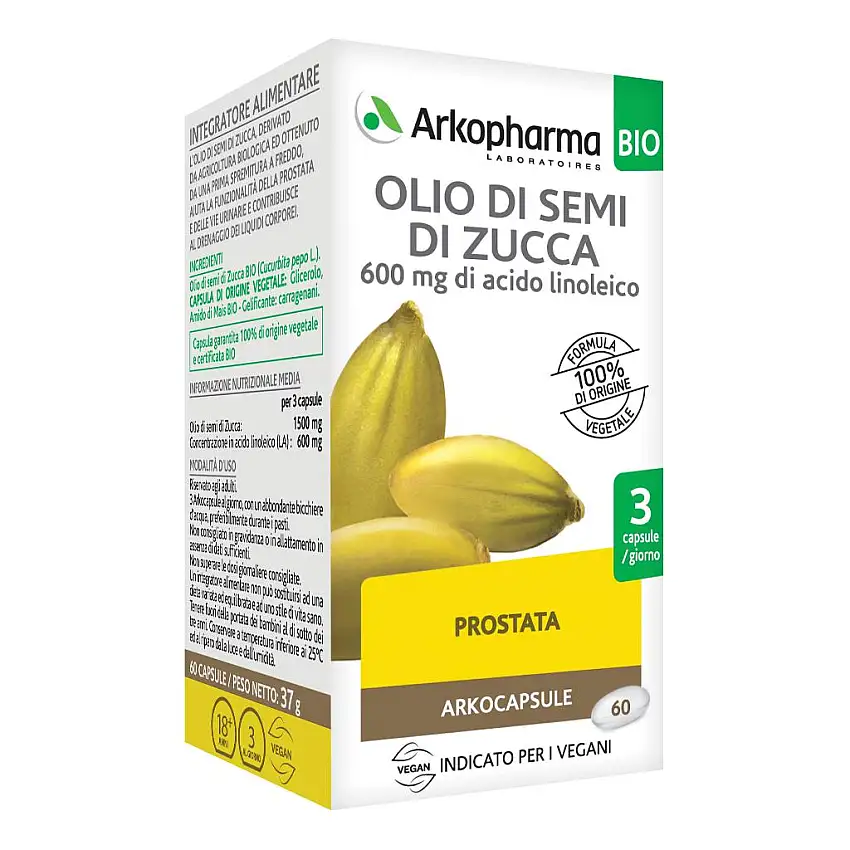 ARKO CAPSULE OLIO SEMI ZUCCA 60 CAPSULE