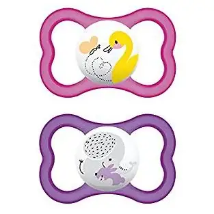 MAM AIR NIGHT SUCCHIETTO 16+ MESI SILICONE MASCHIO 2 PEZZI