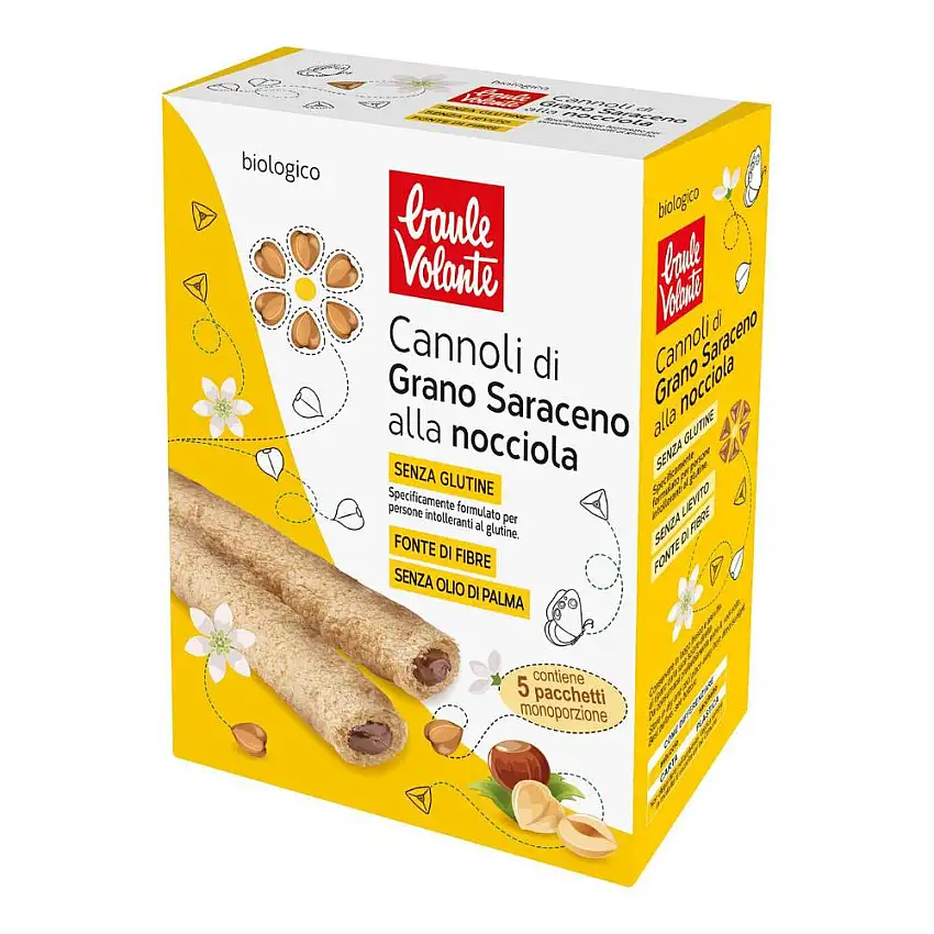 CANNOLI GRANO SARACENO CREMA ALLA NOCCIOLA 125 G