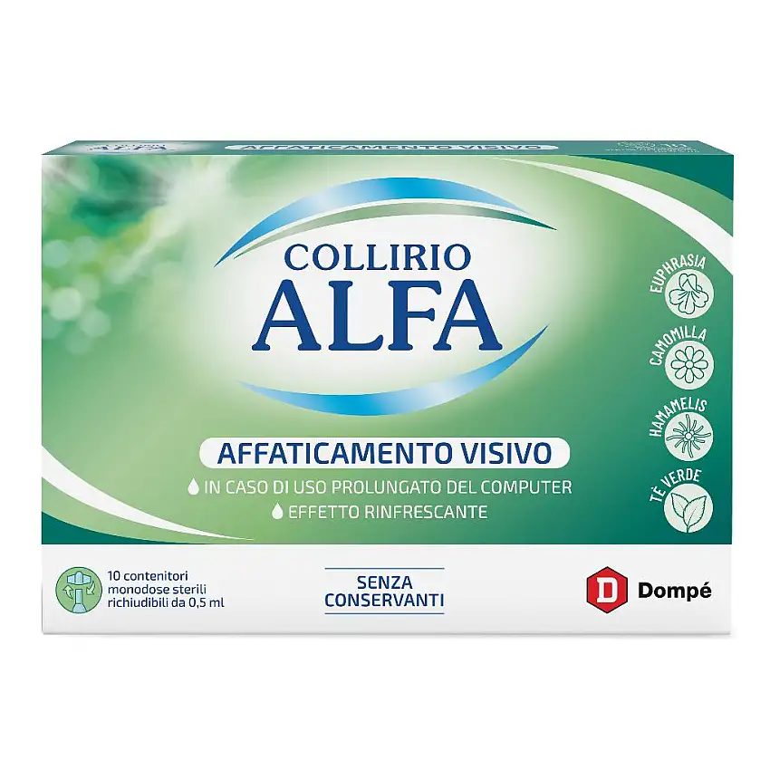 COLLIRIO ALFA AFFATICAMENTO VISIVO 10 PEZZI MONODOSE