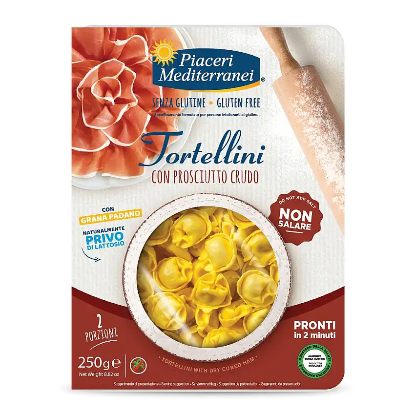 PIACERI MEDITERRANEI TORTELLINI PROSCIUTTO 250 G