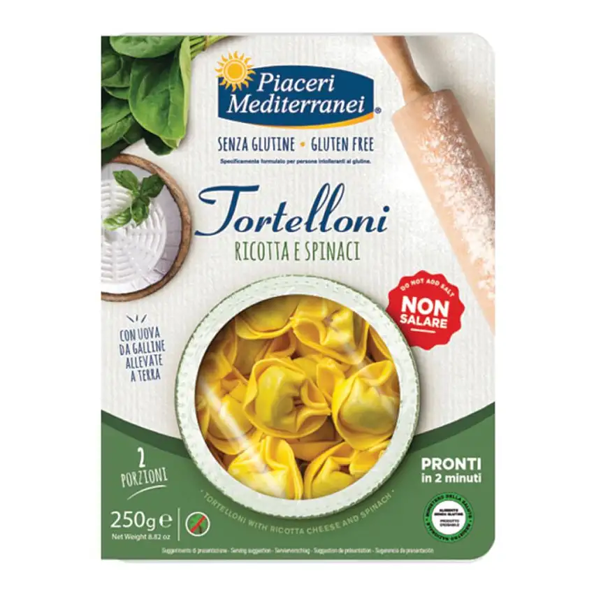 PIACERI MEDITERRANEI TORTELLONI RICOTTA SPINACI 250 G