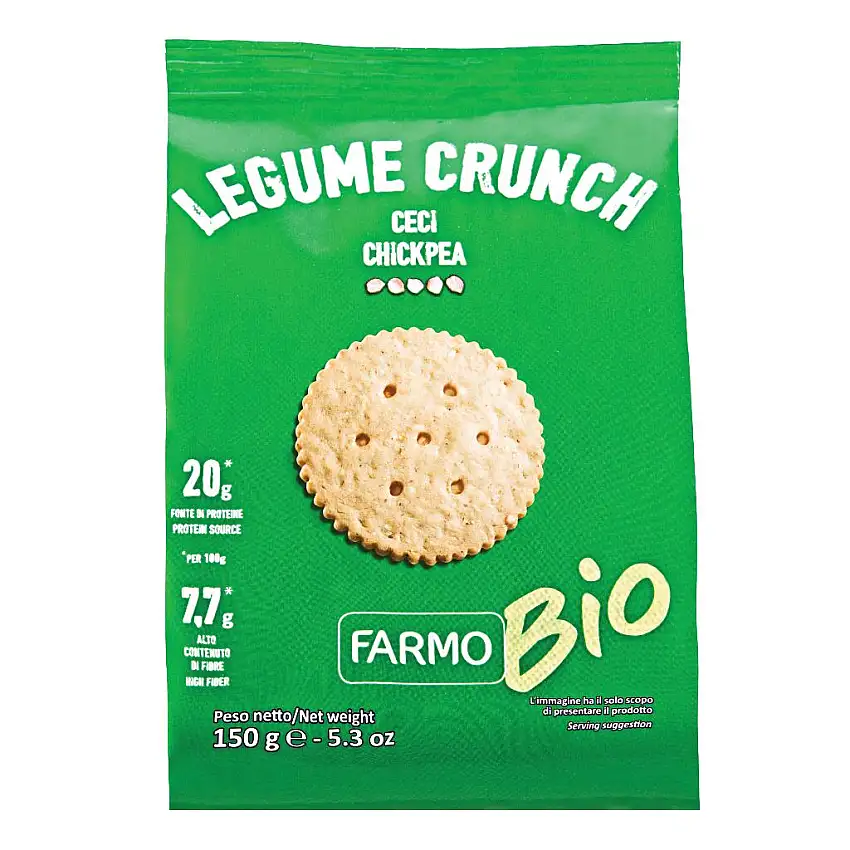 FARMO BIO LEGUME CRUNCH CRACKERS DI CECI E SESAMO 150 G