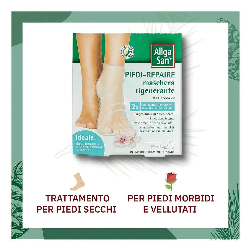 ALLGASAN PIEDI REPAIRE MASCHERA RIGENERANTE 2 TRATTAMENTI 28 ML