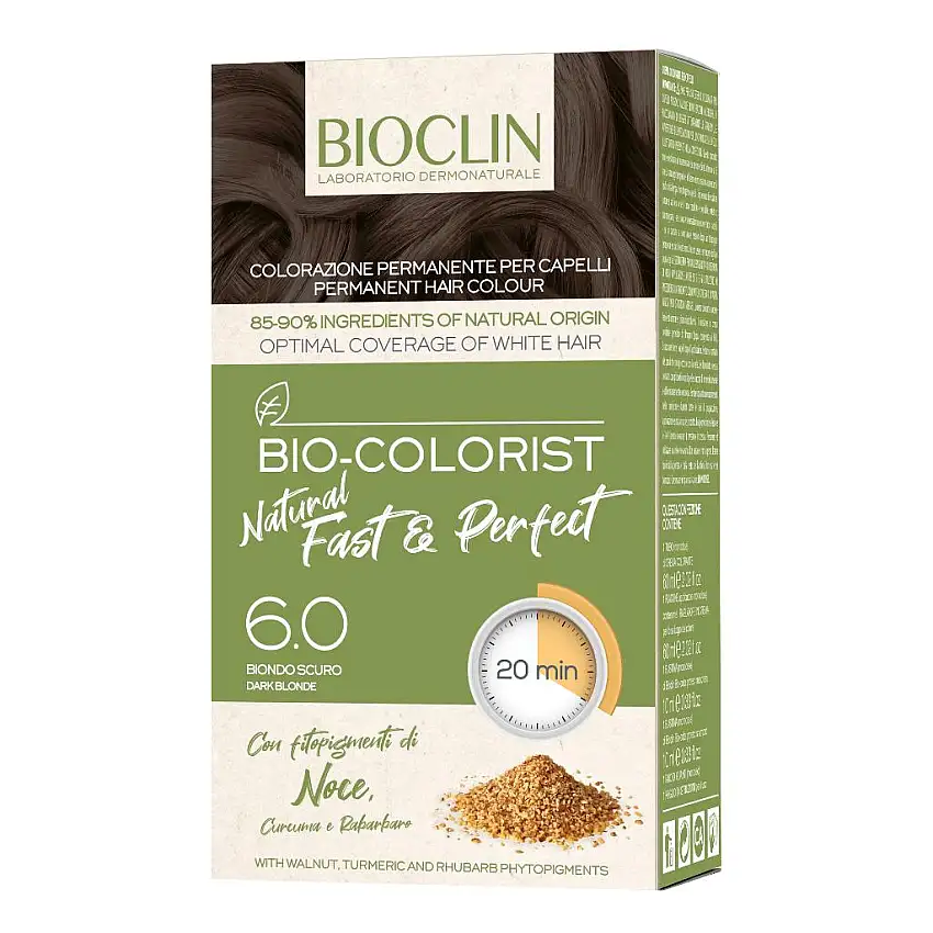 BIOCLIN BIO COLOR FAST&PERFECTION 6,0 BIONDO SCURO CREMA COLORANTE 60 ML + RIVELATORE IN CREMA 60 ML + BIO COLOR SHAMPOO 10 ML + BIO COLOR MASCHERA 10 ML