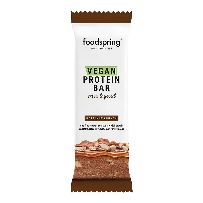 BARRETTA PROTEICA VEGANA MULTISTRATO NOCCIOLA CROCCANTE 45 G
