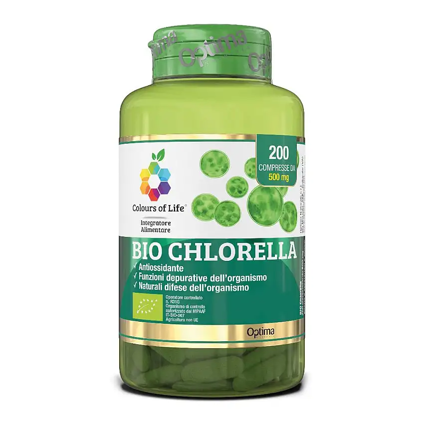 COLOURS OF LIFE BIO CHLORELLA 200 COMPRESSE COLOURS OF LIFE