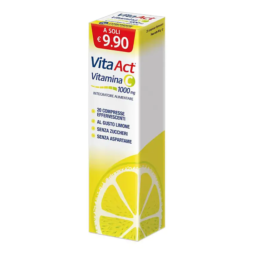 VITA ACT VITAMINA C 1000MG 20 COMPRESSE EFFERVESCENTI LIMONE