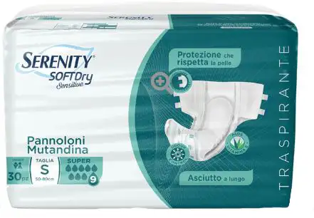 PANNOLONE MUTANDINA SERENITY SD SENSITIVE SUPER M 15 PEZZI