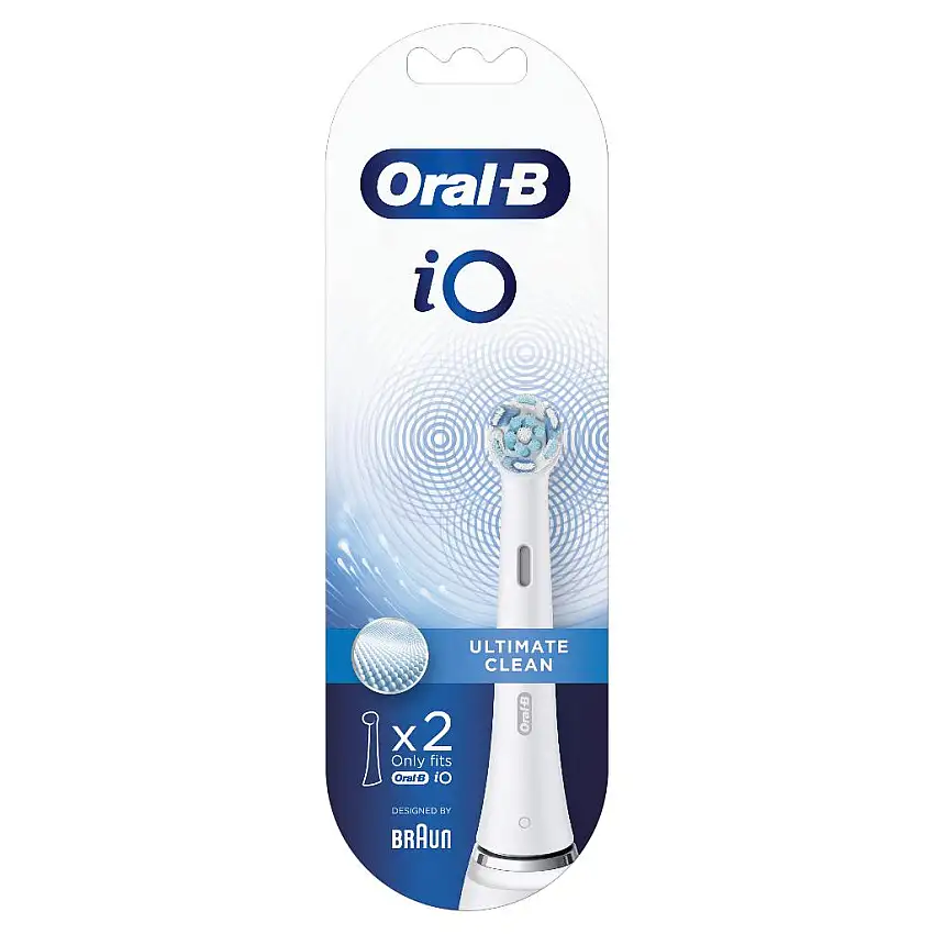 ORALB POWER REFILL IO ULTIMATE CLEAN WHITE 2 PEZZI
