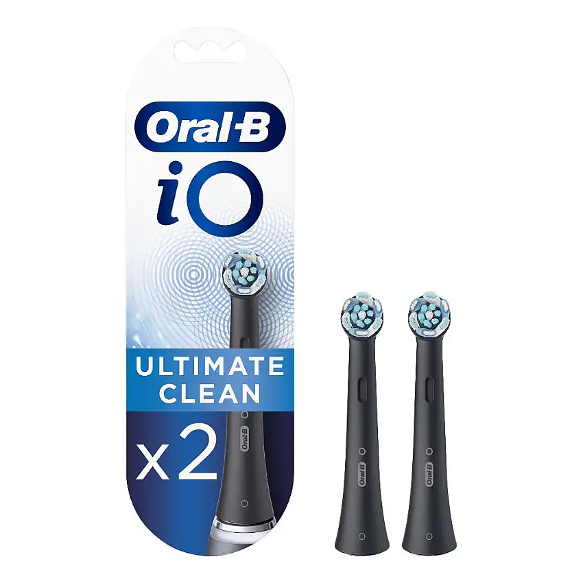 ORALB POWER REFILL IO ULTIMATE CLEAN BLACK 2 PEZZI