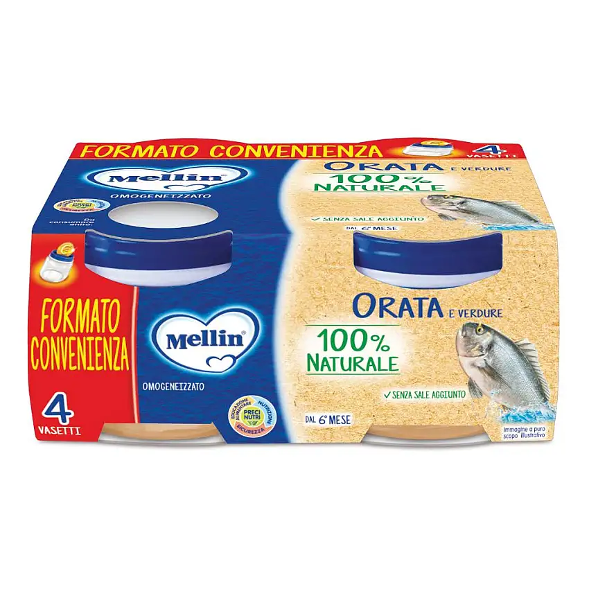 MELLIN OMOGENEIZZATO ORATA 4X80 G