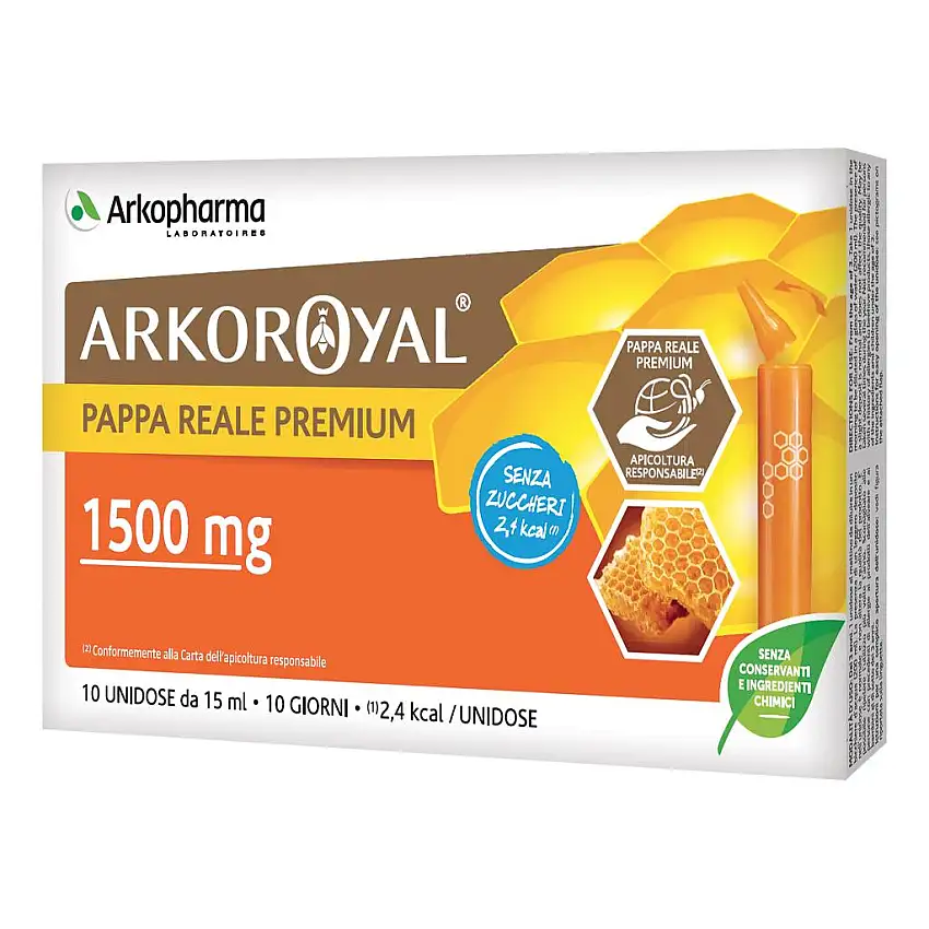 ARKOROYAL PAPPA REALE 1500MG SENZA ZUCCHERO 10 FLACONCINI DA 15 ML