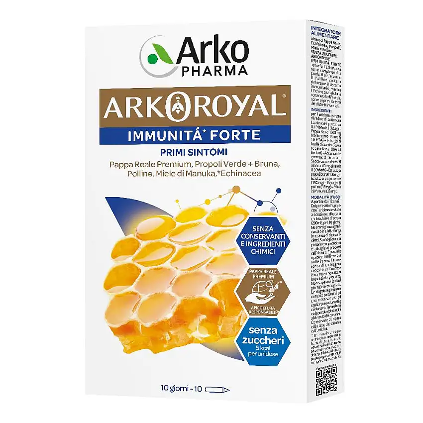 ARKOROYAL IMMUNITA' SENZA ZUCCHERO 10 FLACONCINI DA 15 ML