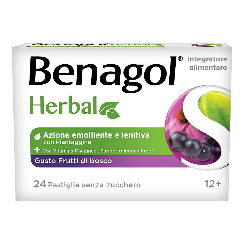 BENAGOL HERBAL FRUTTI DI BOSCO 24 PASTIGLIE