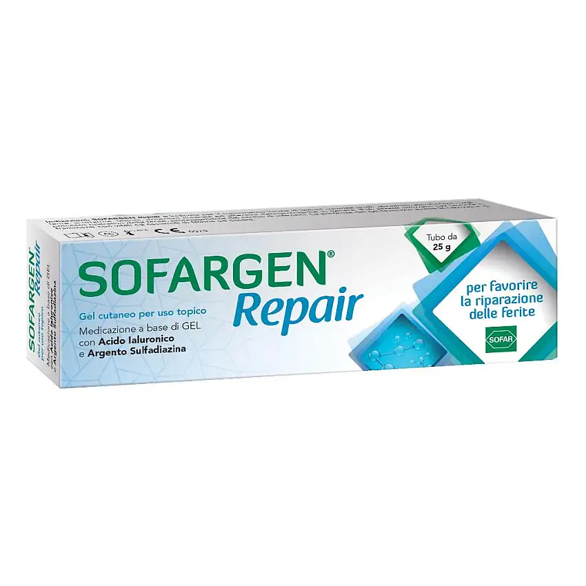 MEDICAZIONE SOFARGEN GEL ACIDO IALURONICO E ARGENTO SULFADIAZINA TUBETTO 25 G