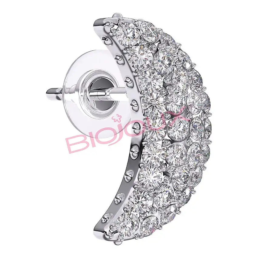 BJT259 ORECCHINI CRESC/MOON STAINLESS STEEL