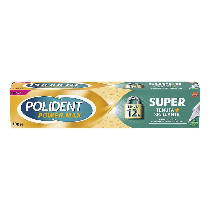 POLIDENT SUPER TENUTA+SIGILLANTE MENTA DELICATA ADESIVO PROTESI DENTALE 70 G
