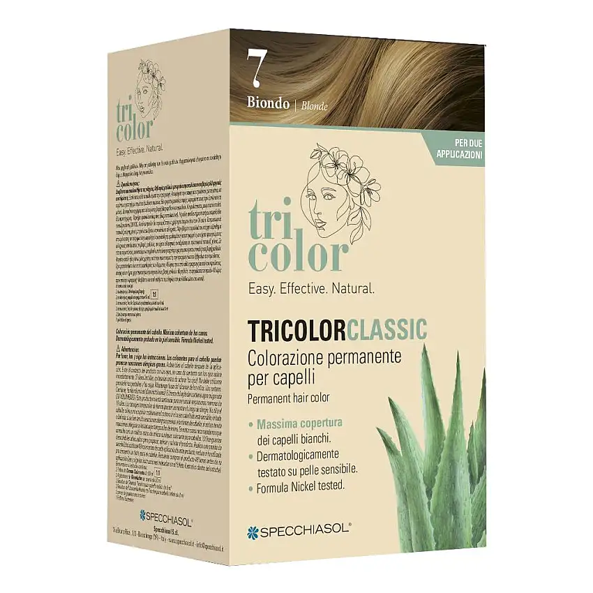 TRICOLOR CLASSIC 7 BIONDO 2 TUBI 50 ML + 2 SHAKER 50 ML + 4 BUSTINE 8 ML