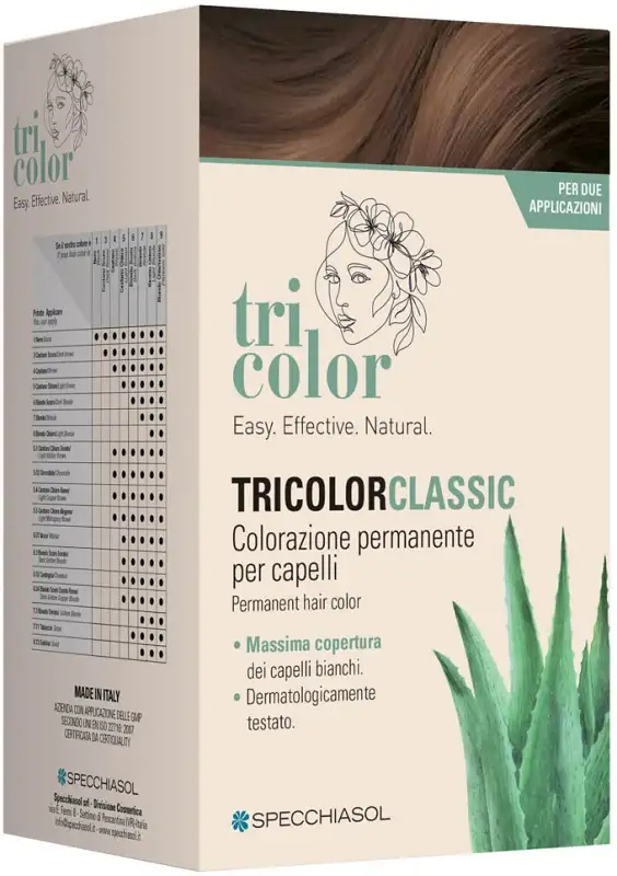 TRICOLOR CLASSIC 7,3 CANNELLA 2 TUBI 50 ML + 2 SHAKER 50 ML + 4 BUSTINE 8 ML