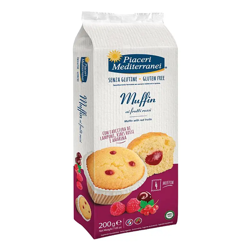 PIACERI MEDITERRANEI MUFFIN FRUTTI ROSSI 200 G