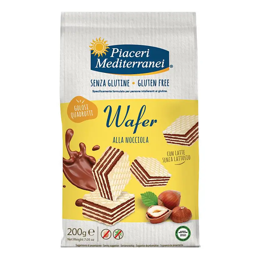 PIACERI MEDITERRANEI WAFER ALLE NOCCIOLE 200 G