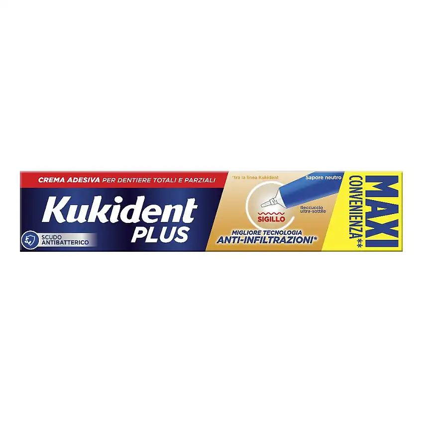 KUKIDENT PLUS SIGILLO ANTI INFILTRAZIONI CREMA ADESIVA DENTIERE 57 G
