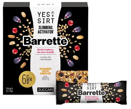 YES SIRT BARRETTE CRANBERRY-UVA NERA-ARACHIDI 6X25 G