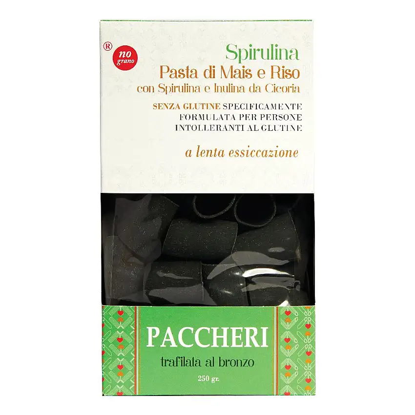 NUTRI TE' PACCHERI CON SPIRULINA MAIS E RISO 250 G