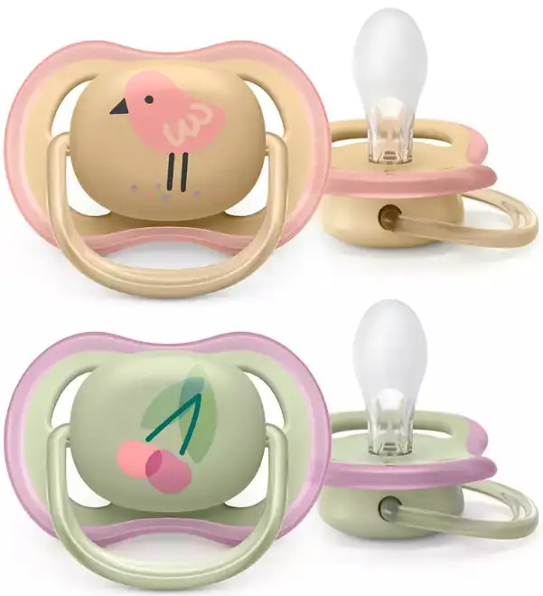 AVENT SUCCHIETTO ULTRA AIR 0-6M FEMMINA CILIEGIA/UCCELLINO 2 PEZZI