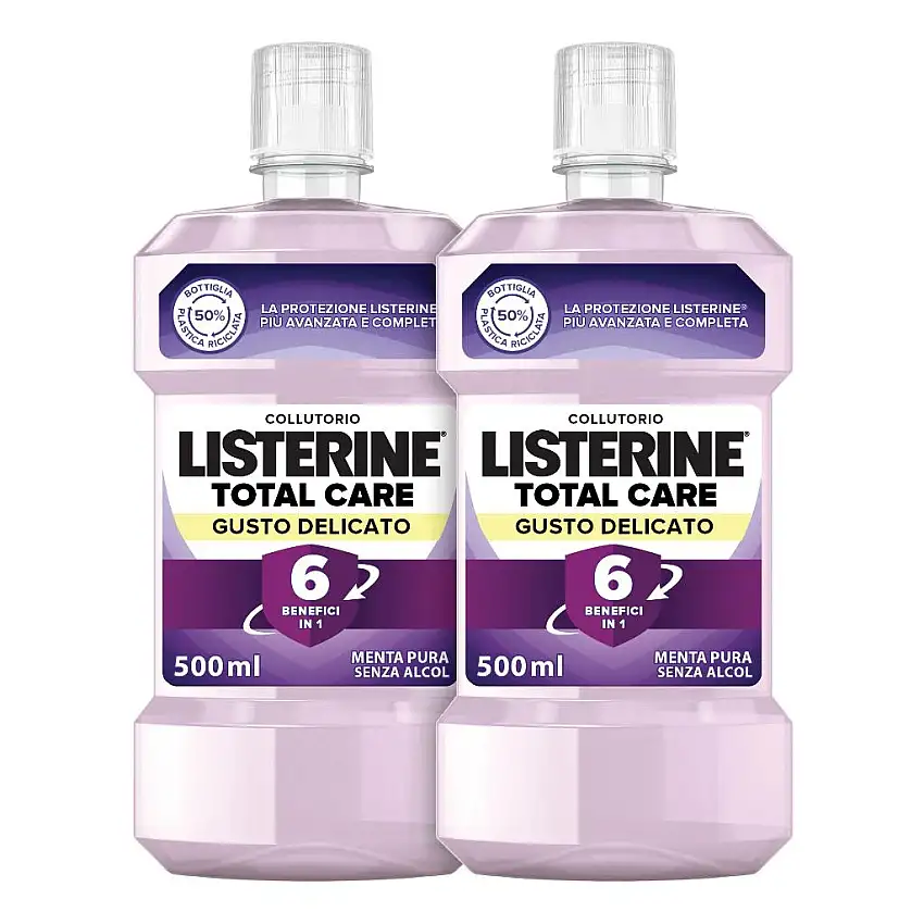 LISTERINE TOTAL CARE GUSTO DELICATO BUNDLE 2 X 500 ML
