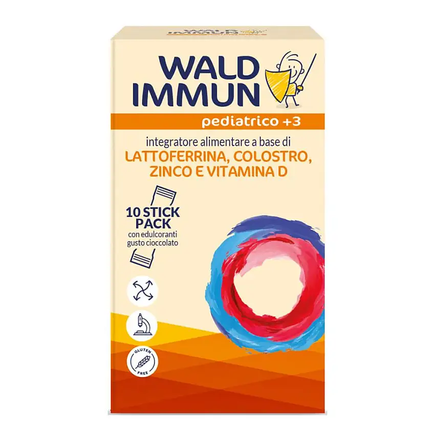WALD IMMUN PEDIATRICO +3 10 STICK GUSTO CIOCCOLATO