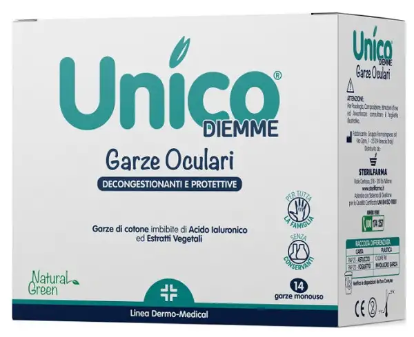 UNICO GARZE OCULARI 14 PEZZI