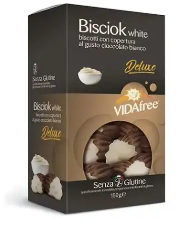 BISCIOK WHITE AL CIOCCOLATO BIANCO VIDAFREE BISCOTTI SENZA GLUTINE 150 G