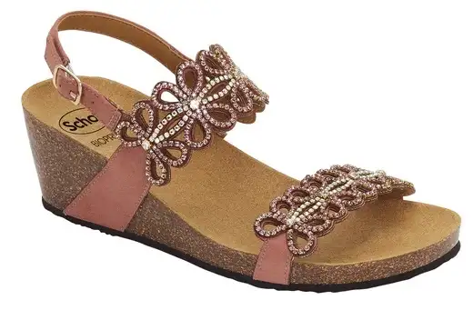 CALZATURA PALINURO SANDAL MICROFIBRE+STRASS WOMAN ROSE TECNOLOGIA BIOPRINT MATERIALE MICROFIBRA + STRASS FODERA TOMAIA SIMILPELLE FODERA SOTTOPIEDE MICROFIBRA 40 SS22