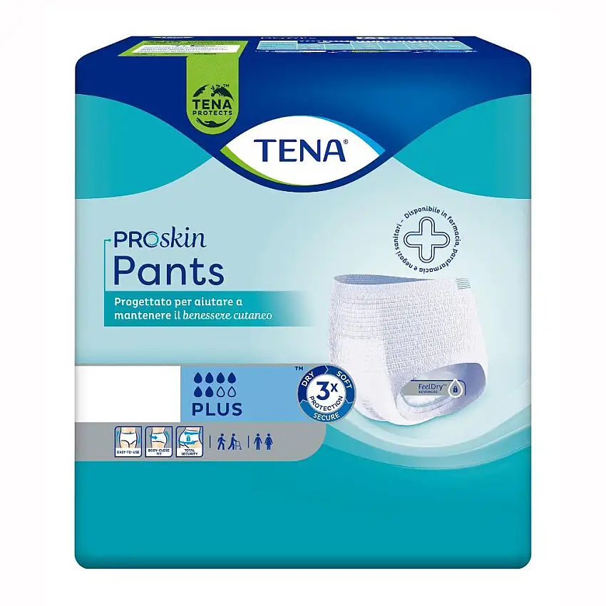 PANNOLONE PER INCONTINENZA TENA PANTS PLUS LARGE 14 PEZZI