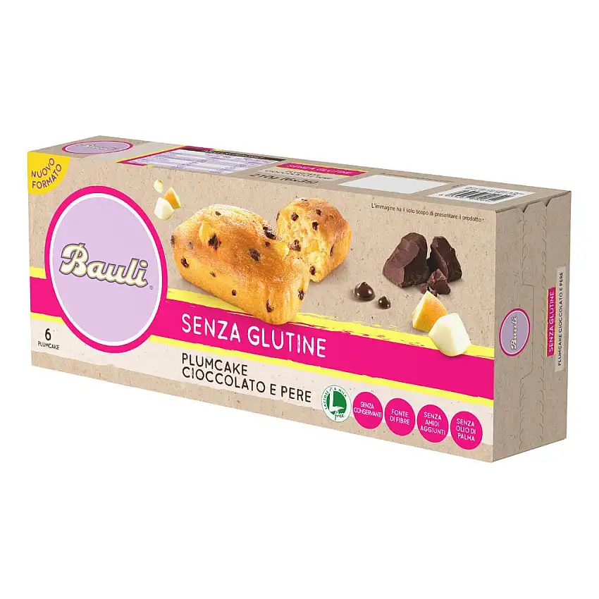 DORIA PLUMCAKE CIOCCOLATO-PERE 6 PEZZI DA 35 G