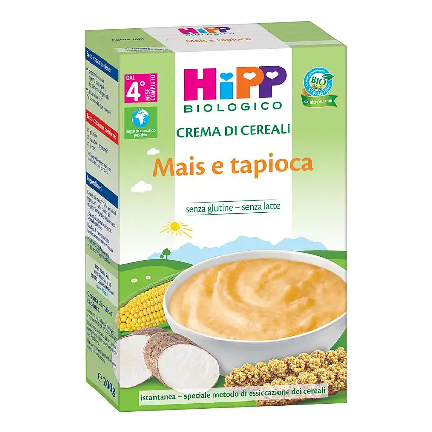 HIPP BIO CREMA CEREALI MAIS/TAPIOCA 200 G