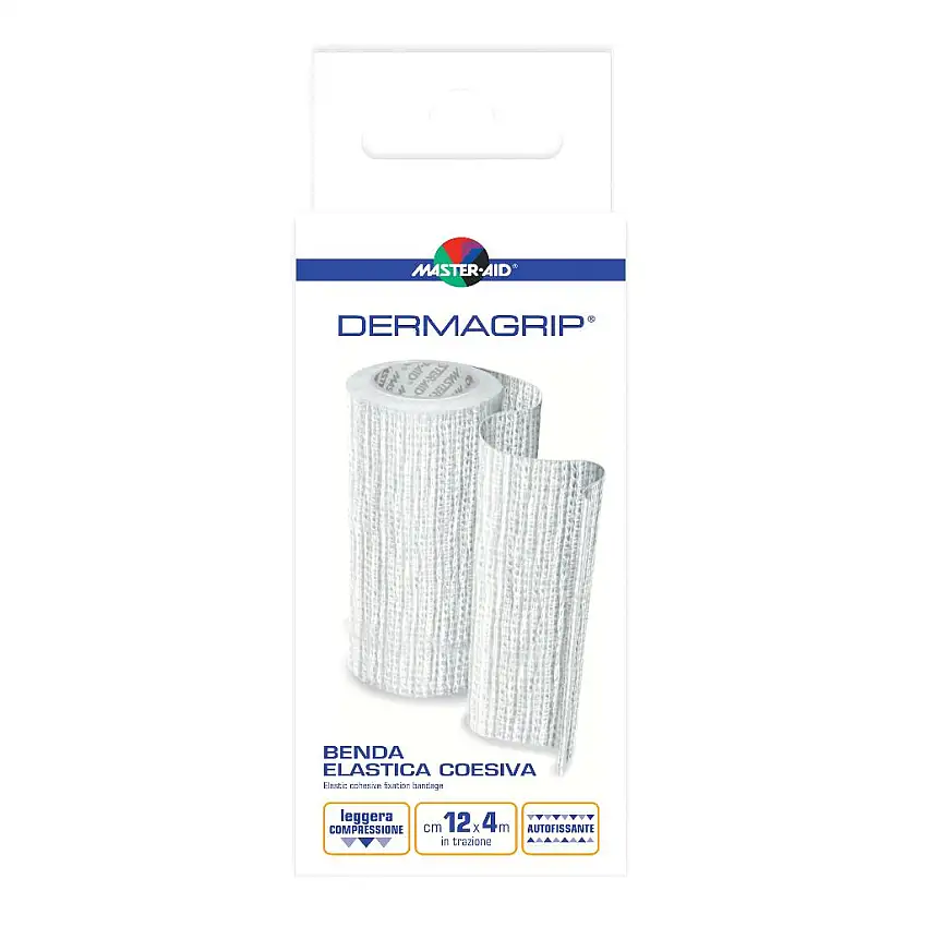 BENDA MASTER-AID DERMAGRIP COESIVA M 4X12 CM 1 PEZZO
