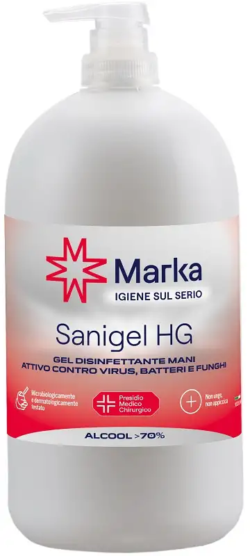 MARKA SANIGEL HG GEL DISINFETTANTE MANI ALCOOL 70% 1 LITRO