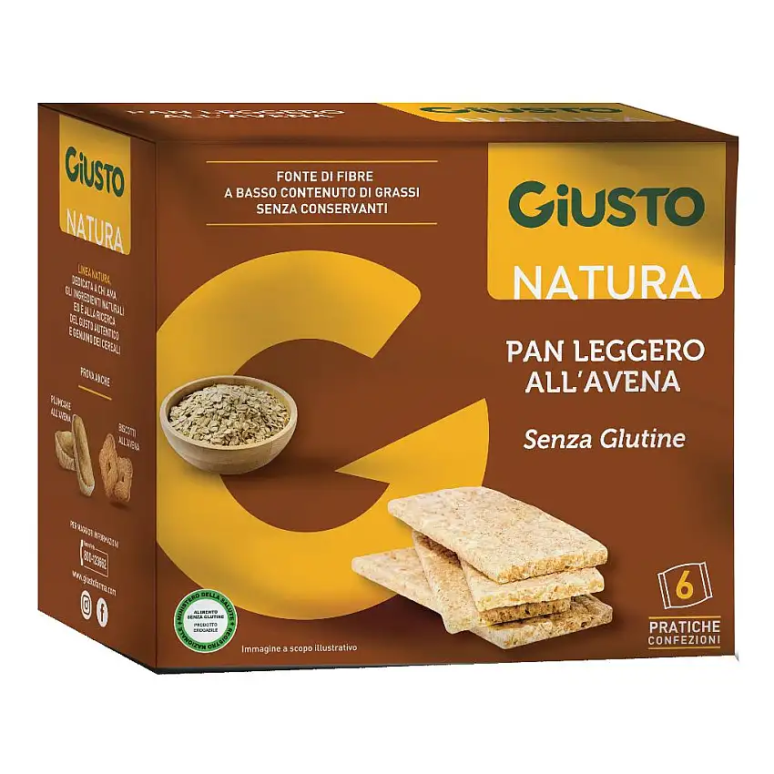 GIUSTO SENZA GLUTINE PANLEGGERO ALL'AVENA 6 CONFEZIONI DA 25G