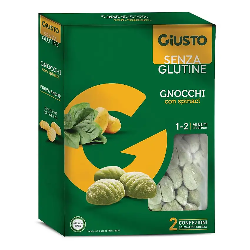 GIUSTO SENZA GLUTINE GNOCCHI SPINACI 500 G