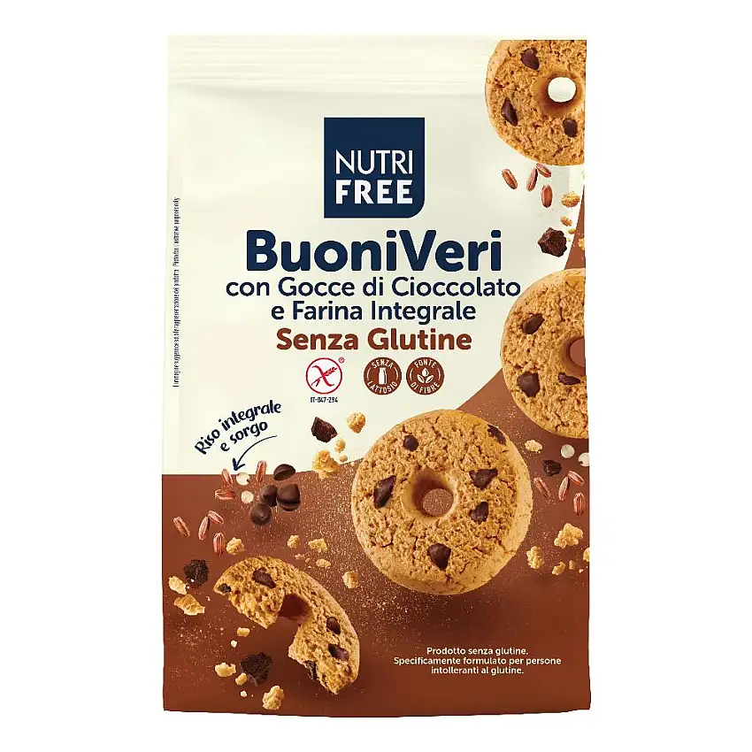NUTRIFREE BUONI VERI CON GOCCE DI CIOCCOLATO 250 G