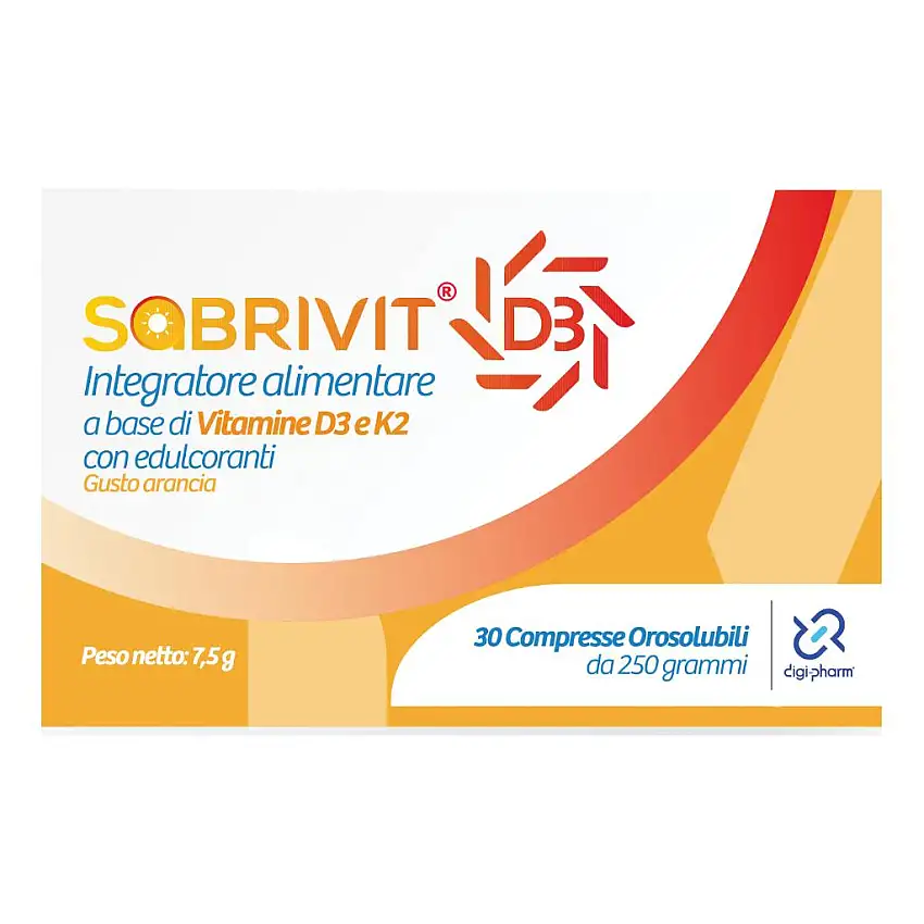 SABRIVIT D3 30 COMPRESSE OROSOLUBILI GUSTO ARANCIA
